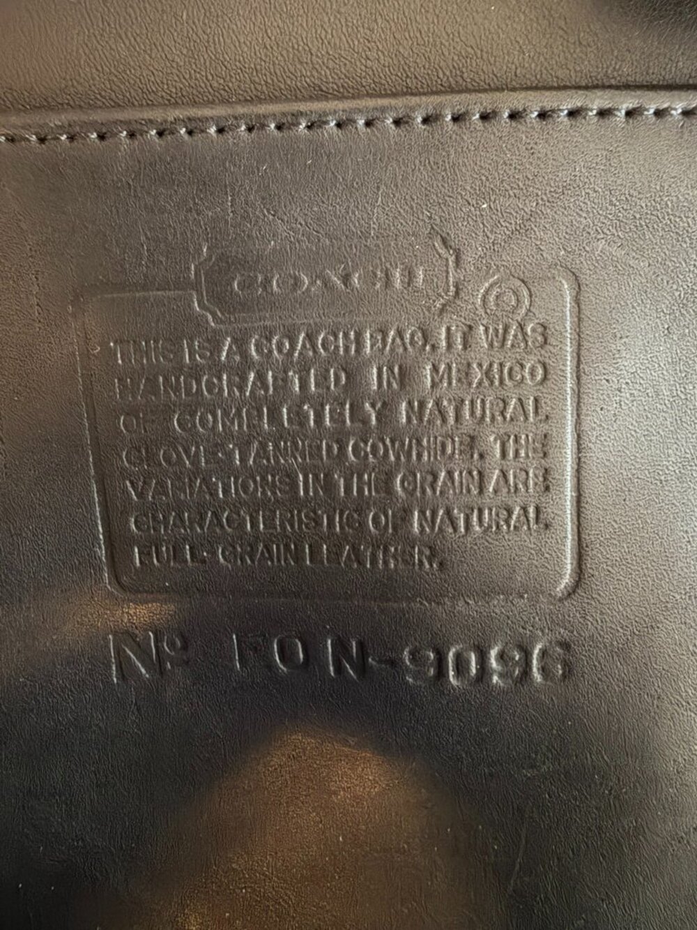 Vintage Coach Barclay Tote Black Glovetanned leather Briefcase #9096 - Picture 3 of 15